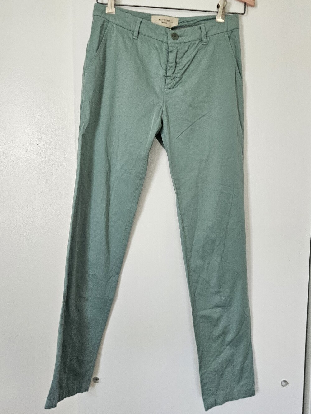 Max Mara Weekend Womens Pants 2 Chino 8 Audrey Green Lightweight Straight Leg